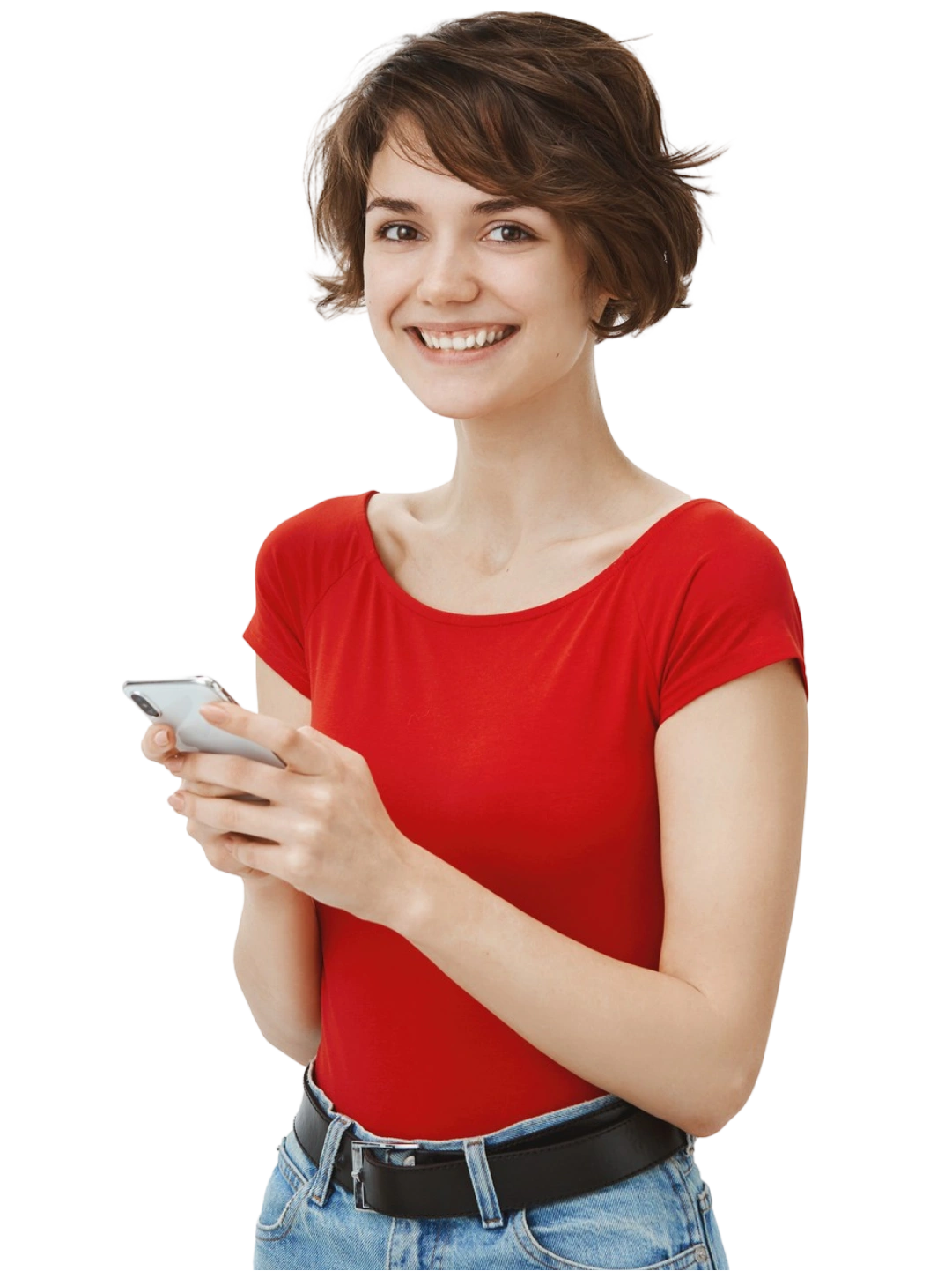 girl with phone